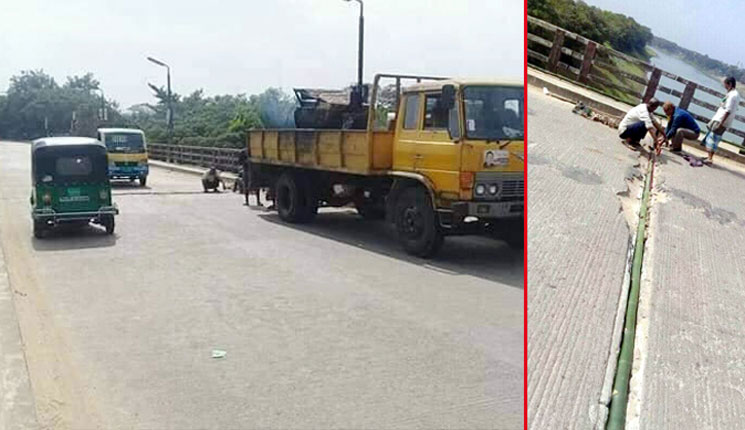 শাহজালাল তৃতীয় সেতু মেরামতে স্টিলের পরিবর্তে বাঁশ