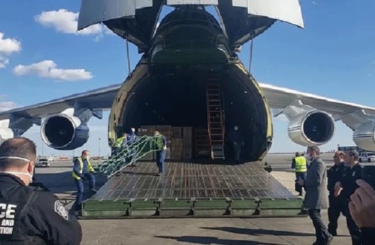 চিকিৎসা-সামগ্রী নিয়ে রুশ বিমান যুক্তরাষ্ট্রে পৌঁছেছে