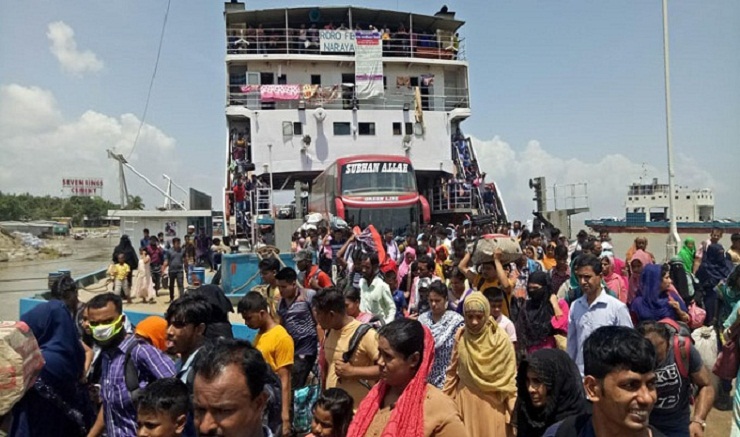 রাজবাড়ীর করোনা হটস্পট দৌলতদিয়া ফেরিঘাট