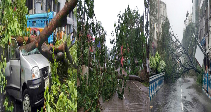 আম্পানের তাণ্ডবে লন্ডভন্ড কলকাতা