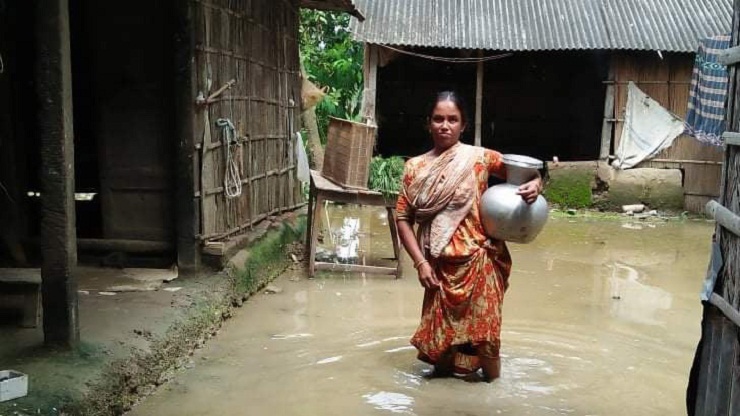 কুমারখালীতে পানিবন্দি শতাধিক পরিবার