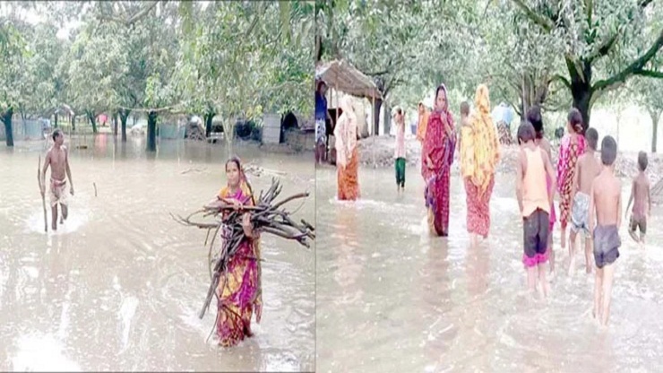 শিবগঞ্জে পানিবন্দি ১০০ পরিবার
