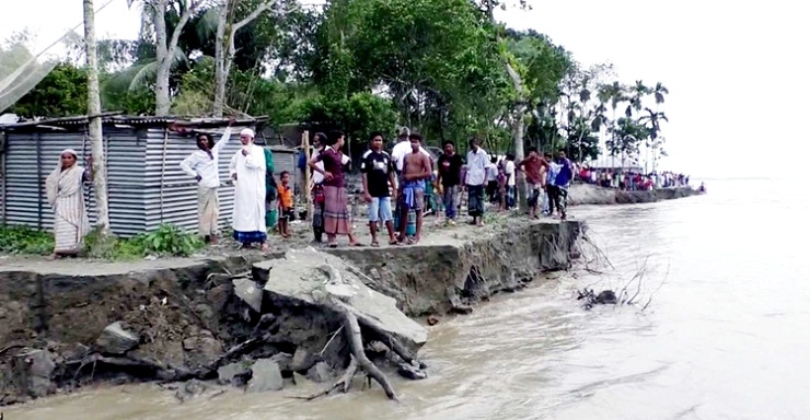 পানি কমতেই যমুনায় তীব্র ভাঙন, দিশেহারা মানুষ
