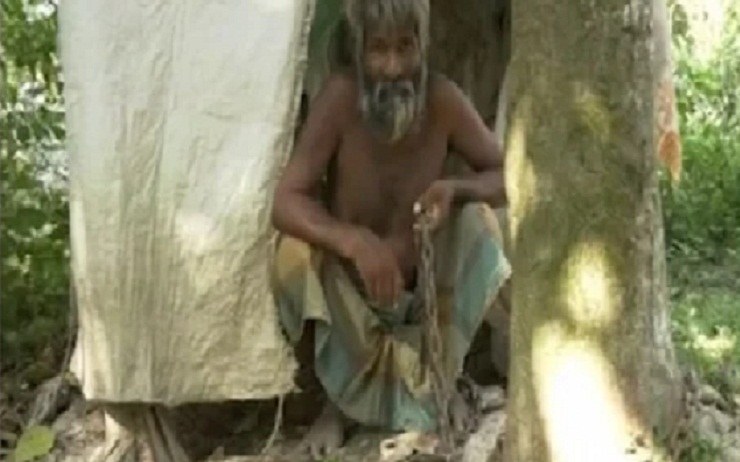 ১৬ বছর ধরে শিকলবন্দী গোলাম মওলা 