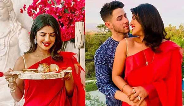 নিকের জন্য করওয়া চৌথে উপোস করলেন প্রিয়াংকা, মুহূর্তেই ছবি ভাইরাল