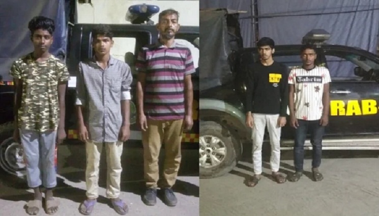 রাজধানীতে পাঁচ ছিনতাইকারী আটক