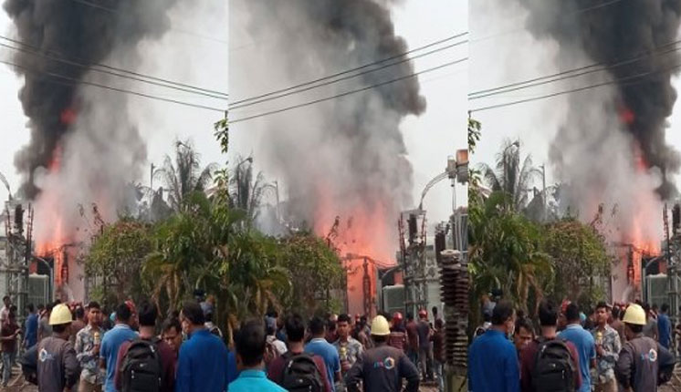 সিলেটে বিদ্যুৎকেন্দ্রে ভয়াবহ আগুন
