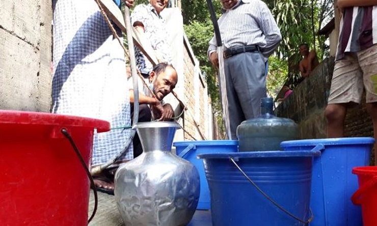 সিলেট নগরে পানির জন্য হাহাকার