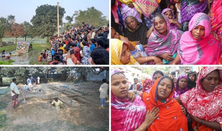 মৃত্যুশোকে গাঁথা হলো ৮ পরিবারের ভাগের ‘ধান’