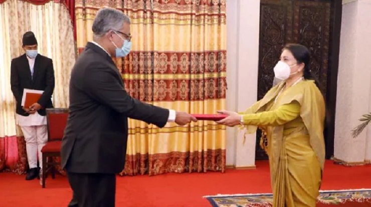 নেপালের রাষ্ট্রপতির কাছে বাংলাদেশের রাষ্ট্রদূতের পরিচয়পত্র পেশ
