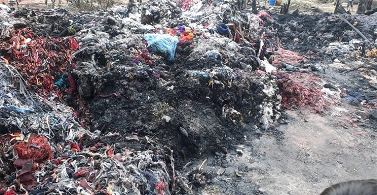 ফায়ার সার্ভিস পৌঁছার আগেই পুড়ে ছাই তুলার দোকান