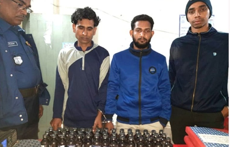 মাধবপুরে ফেন্সিডিলসহ দুই মাদক ব্যবসায়ী গ্রেপ্তার