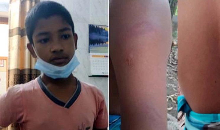 লাথি দিয়ে মাটিতে ফেলে পা দিয়ে চেপে ধরে পেটায় মাদরাসাশিক্ষক