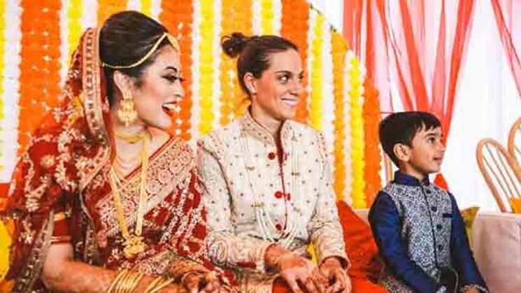 মার্কিন তরুণীকে বিয়ে করলো বাঙালি মেয়ে