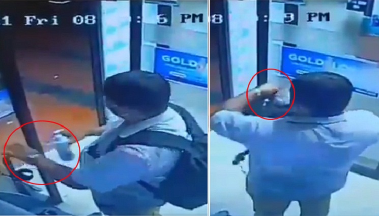 এটিএম থেকে স্যানিটাইজার চুরি, ভিডিও ভাইরাল