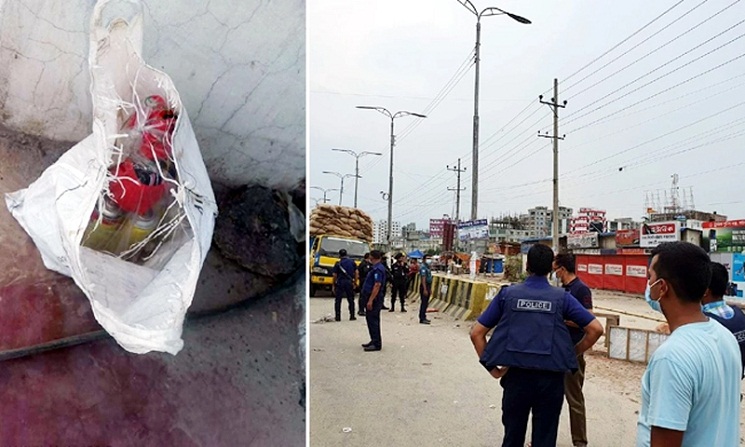 সিদ্ধিরগঞ্জে বোমা আতঙ্কে পুলিশ বক্স ঘেরাও
