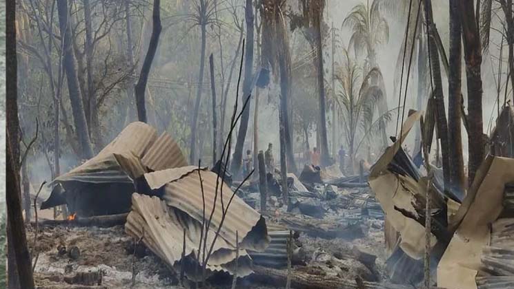 বান্দরবানে পাহাড়িদের ৭০ বসতঘর পুড়ে ছাই