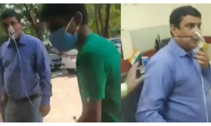 ছুটি মঞ্জুর না করায় অক্সিজেন নিয়ে অফিসে ব্যাংক কর্মকর্তা!