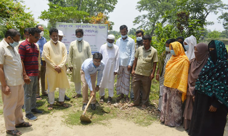 বাগমারায় শ্রীপুর সরকারী প্রাথমিক বিদ্যালয়ের ভিত্তিপ্রস্তরের উদ্বোধন