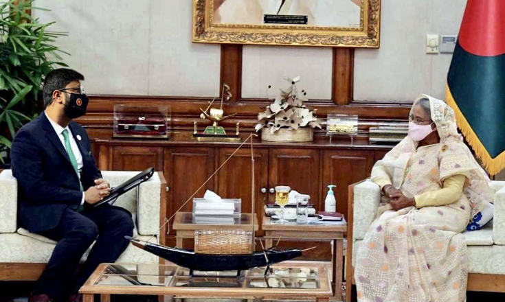 প্রধানমন্ত্রীর সাথে সাক্ষাৎ করেছেন বেলিজের অনারারী কনসাল মশিউর রহমান