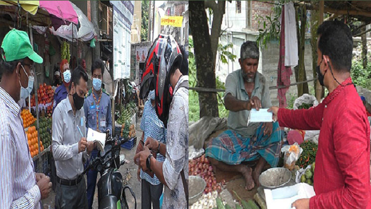 ঝিনাইদহে করোনা প্রতিরোধে বঙ্গবন্ধু সৈনিক লীগের মাস্ক বিতরণ