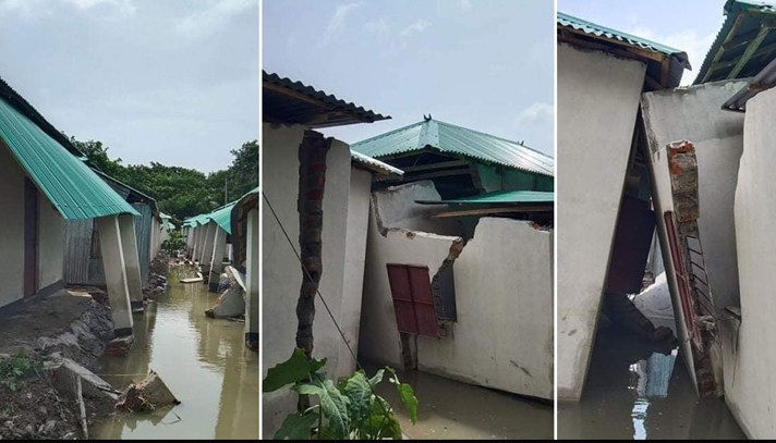 হস্তান্তরের আগেই ভেঙে পড়ল উপহারের ১১টি ঘর