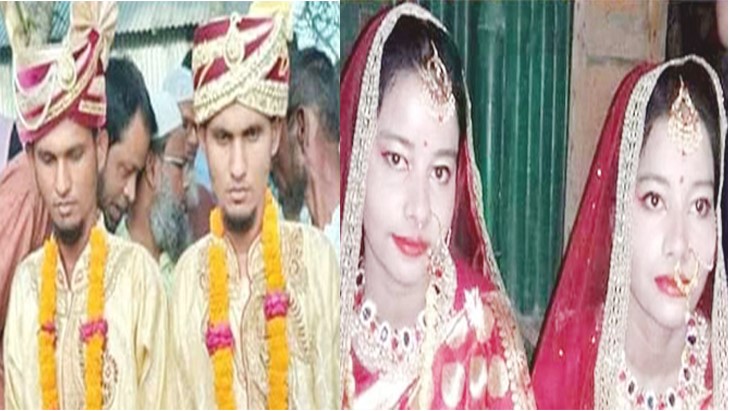 যমজ ভাইয়ের সঙ্গে যমজ বোনের বিয়ে, ছবি ভাইরাল