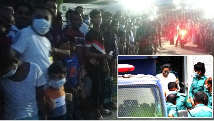 কারাগারে পরীমনিকে দেখতে জনতার ভিড় 
