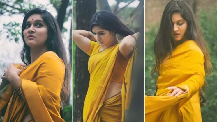 কলকাতার পূজা উৎসবে মিথিলা, নিয়ে গেছেন ঢাকাই শাড়ি