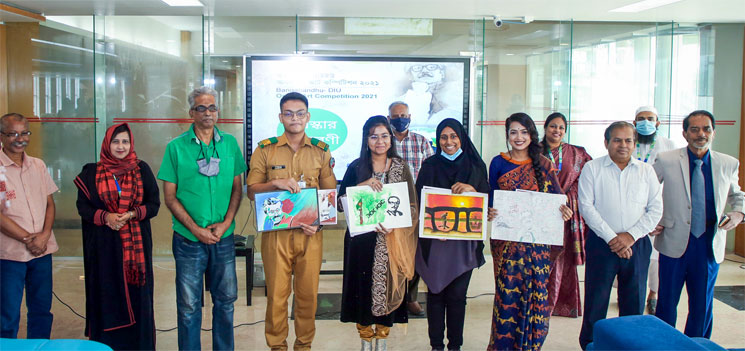 ড্যাফোডিলের ‘বঙ্গবন্ধু-ডিআইইউ অনলাইন আর্ট কম্পিটিশন’এর পুরস্কার বিতরণ