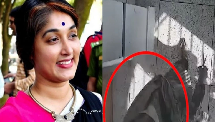 সিসিটিভি ফুটেজে সেই শিক্ষকের হাতে কাঁচি