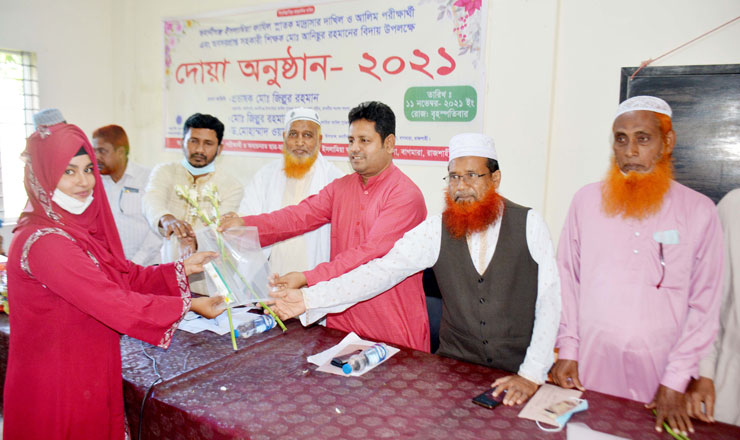 ভবানীগঞ্জ ফাজিল মাদ্রাসার পরীক্ষার্থীদের বিদায় উপলক্ষে দোয়া অনুষ্ঠান 