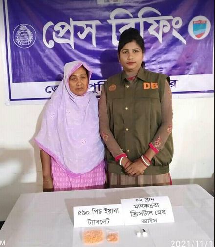 সিটি কলেজ পাড়া থেকে ভয়ংকর মাদক ‘ক্রিসটাল মেথ আইস ও ইয়াবাসহ নারী আটক