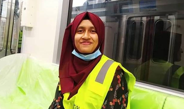 মেট্রোরেলের প্রথম নারী চালক মরিয়ম আফিজা