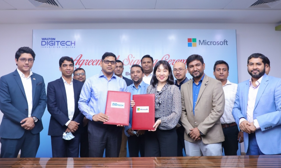 মাইক্রোসফটের সঙ্গে ওয়ালটনের চুক্তি