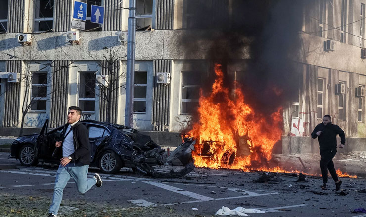 জার্মান দূতাবাসে রাশিয়ার মিসাইল হামলা