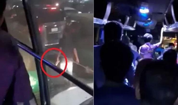 রাজধানীতে ব্যস্ত রাস্তায় অস্ত্র দেখিয়ে ছিনতাই, ভিডিও ভাইরাল