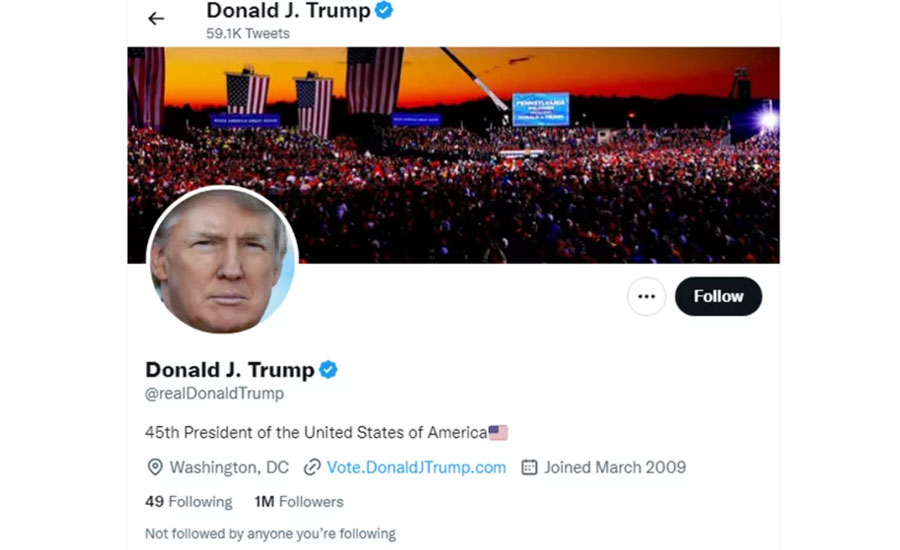 টুইটার অ্যাকাউন্ট ফিরে পেলেন ট্রাম্প