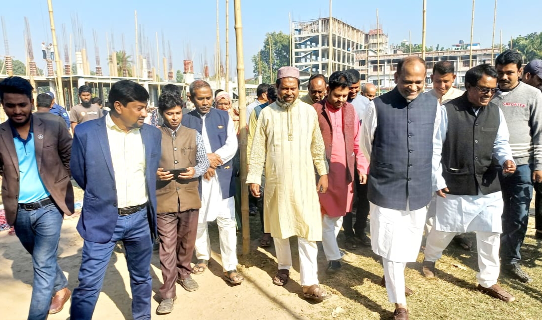 বাগমারায় জেলা কৃষক লীগের সম্মেলন স্থল পরিদর্শনে এমপি