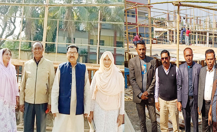 বাগমারায় জেলা কৃষক লীগের সম্মেলন স্থল পরিদর্শনে জেলা-উপজেলা আ’লীগ নেতৃবৃন্দ