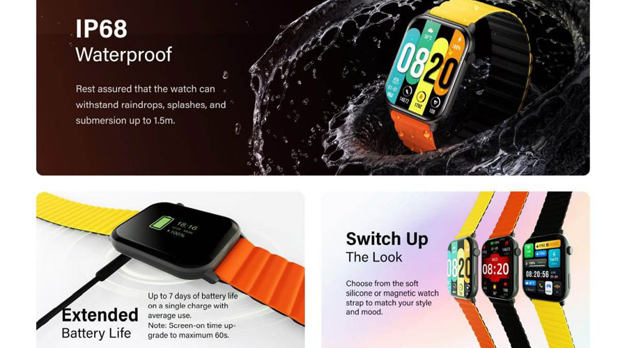 ১০০ স্পোর্টস মোড নিয়ে দেশের বাজারে কিসিলেক্ট ব্রান্ডের কলিং স্মার্টওয়াচ