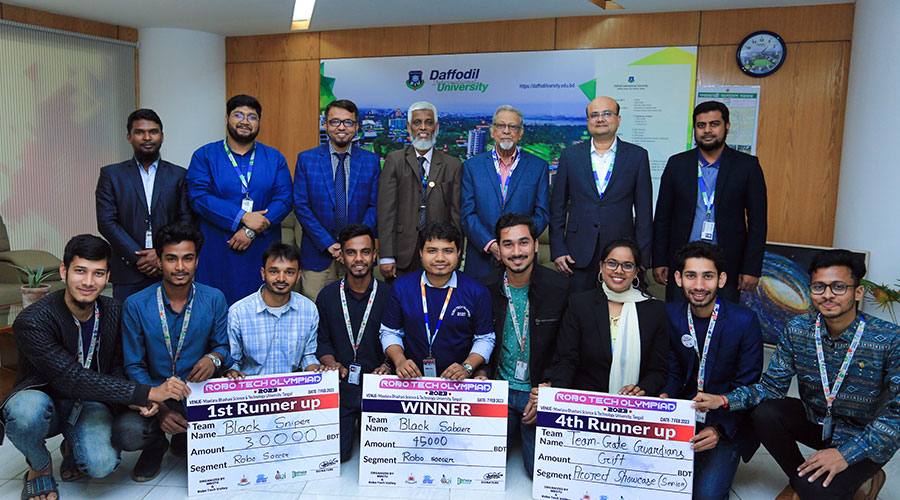 রোবো-টেক অলিম্পিয়াড ২০২৩ এ ড্যাফোডিল ইউনিভার্সিটির ১ম, ২য়, ও ৫ম স্থান অর্জন