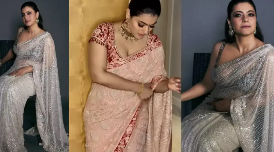 Kajol Look: ট্রান্সপারেন্ট শাড়িতে নজর কাড়লেন কাজল, ৪৮ বছর বয়সে এমন লুক অভিনেত্রীর