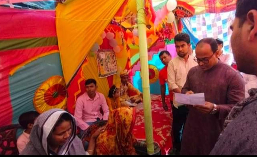 নলছিটিতে ইউএনও'র তৎপরতায় বন্ধ হলো বাল্যবিবাহ