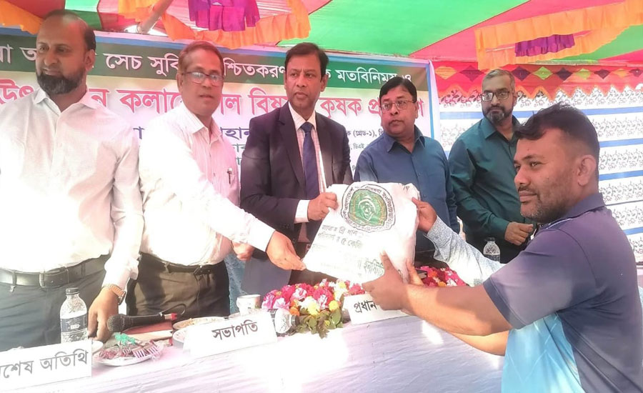 চৌদ্দগ্রামে ব্রি এর উদ্যোগে কৃষক প্রশিক্ষণ ও ধান বীজ বিতরণ