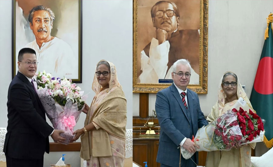 শেখ হাসিনাকে অভিনন্দন জানালেন চীন-রাশিয়ার রাষ্ট্রদূত