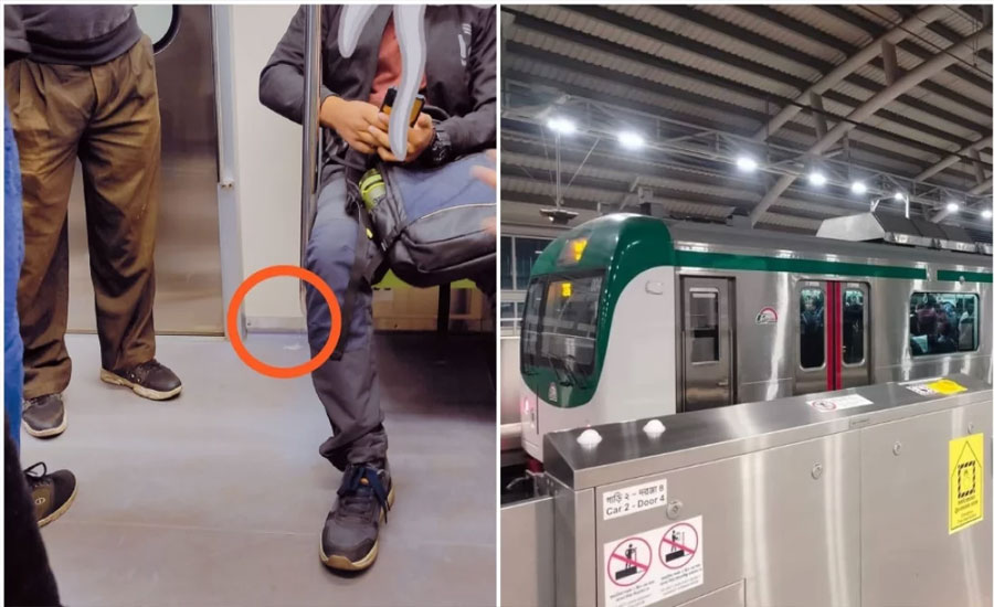 মেট্রোরেলের ভেতরে থুতু ফেলা নিয়ে তীব্র সমালোচনা