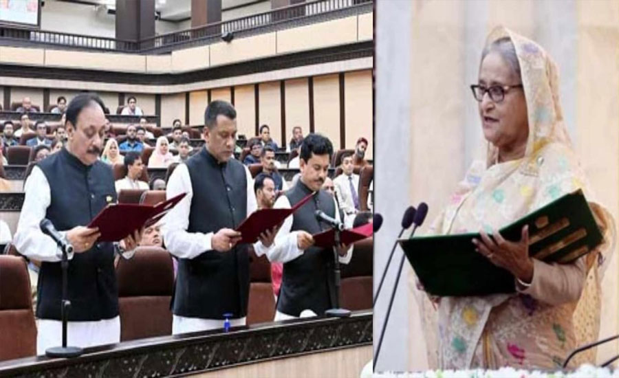 শপথ নিলেন সিরাজগঞ্জ জেলা পরিষদ চেয়ারম্যান শামীম তালুকদার লাবু
