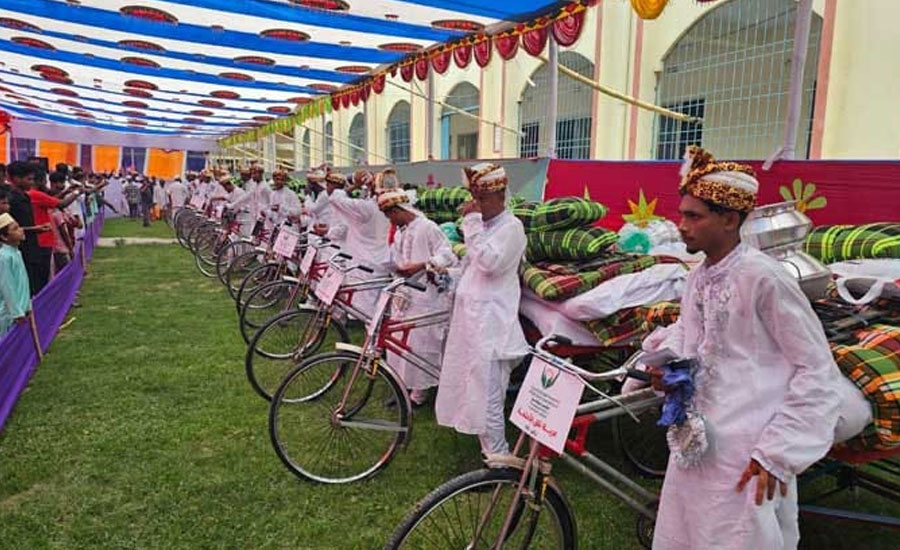 য‌শোরে মহাধূমধা‌মে যৌতুক বিহীন ৫০ জোড়া বি‌য়ে