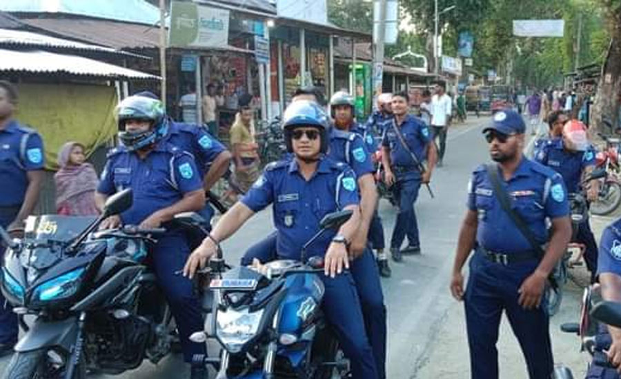 কুড়িগ্রামে ৩য় ধাপের নির্বাচন উপলক্ষে ডমিনিশেন পেট্রলিং ও পুলিশিং কার্যক্রম অব্যাহত